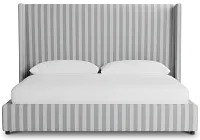 Captiva Sea Lane Light Gray 60" Upholstered Shelter Bed