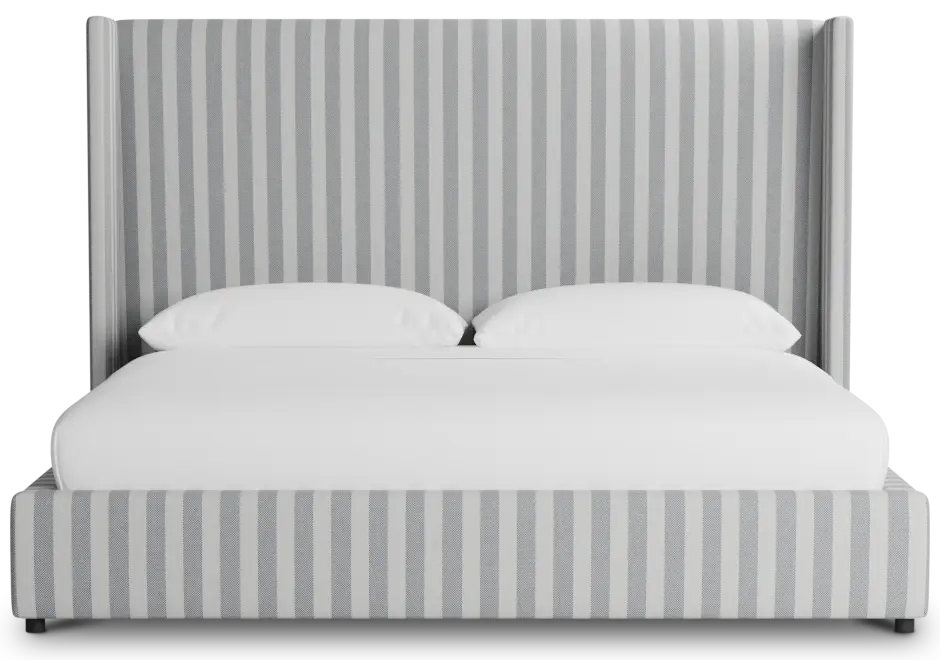 Captiva Sea Lane Light Gray 60" Upholstered Shelter Bed Captiva Sea Lane Light Gray 60" Upholstered Shelter Bed