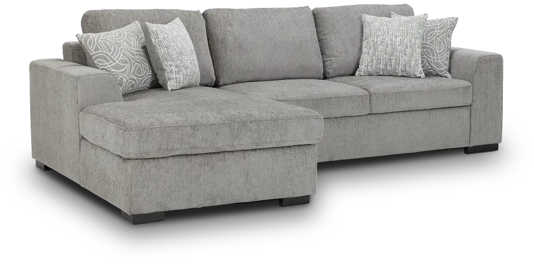 Blakely Gray Fabric Small Left Chaise Storage Sleeper Sectional Blakely Gray Fabric Small Left Chaise Storage Sleeper Sectional