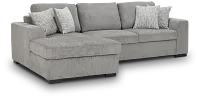 Blakely Gray Fabric Small Left Chaise Storage Sleeper Sectional
