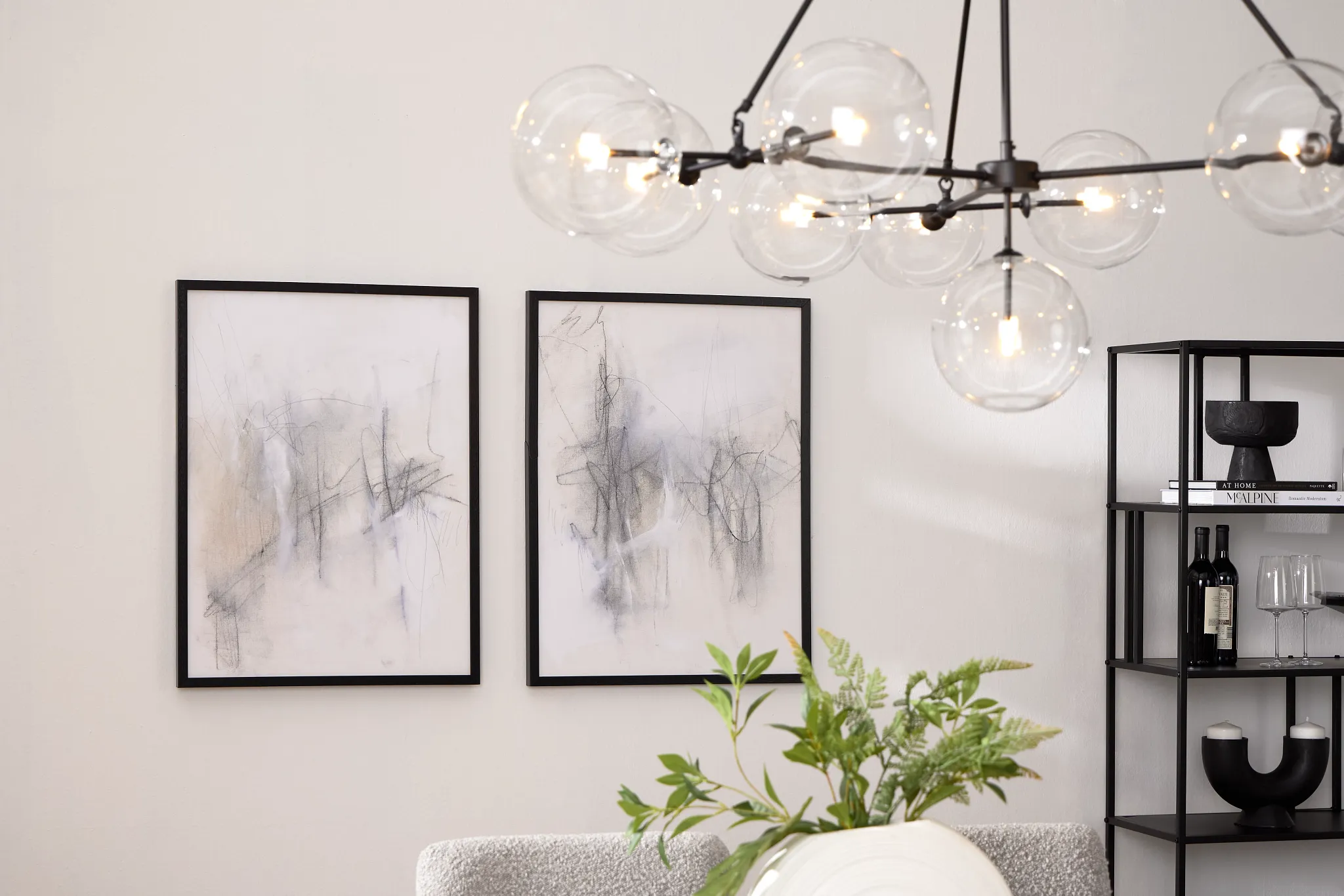 Augustine Light Gray Framed Wall Art