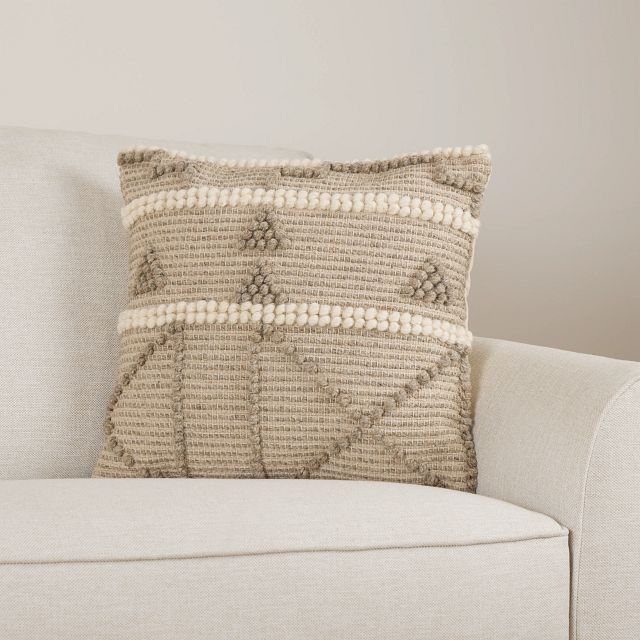 Pyra Light Gray Accent Pillow