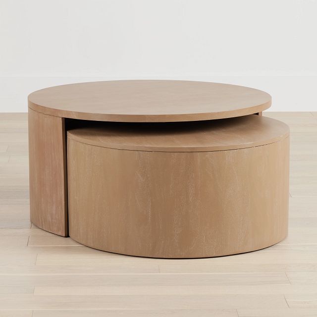 Matteo Light Tone Wood Nesting Coffee Table