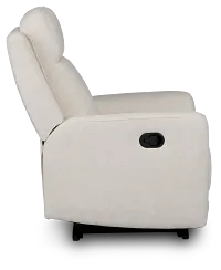 Dean White Fabric Recliner