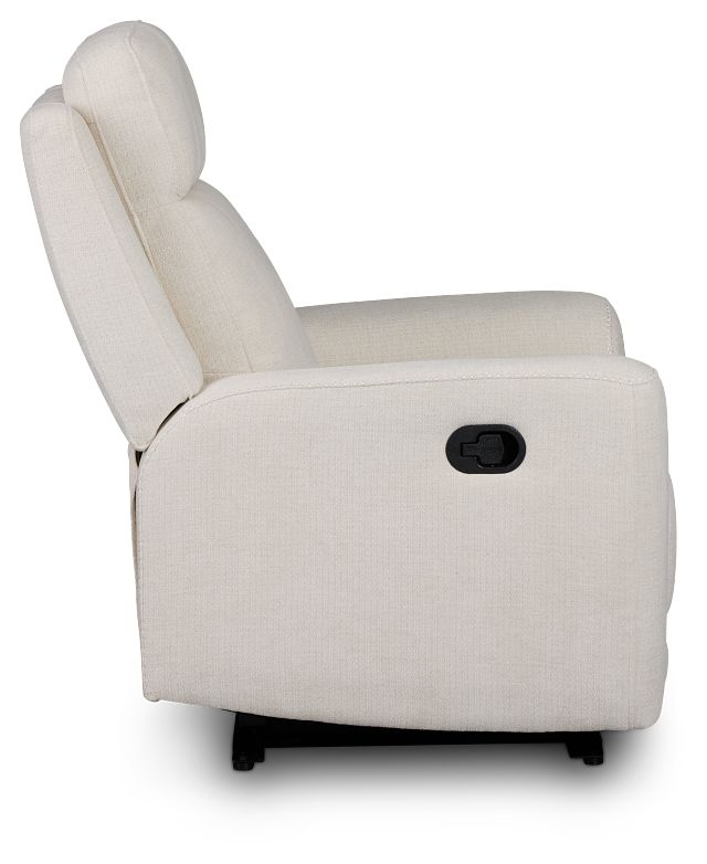Dean White Fabric Recliner