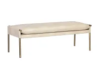 Monroe Light Beige Upholstered Bench