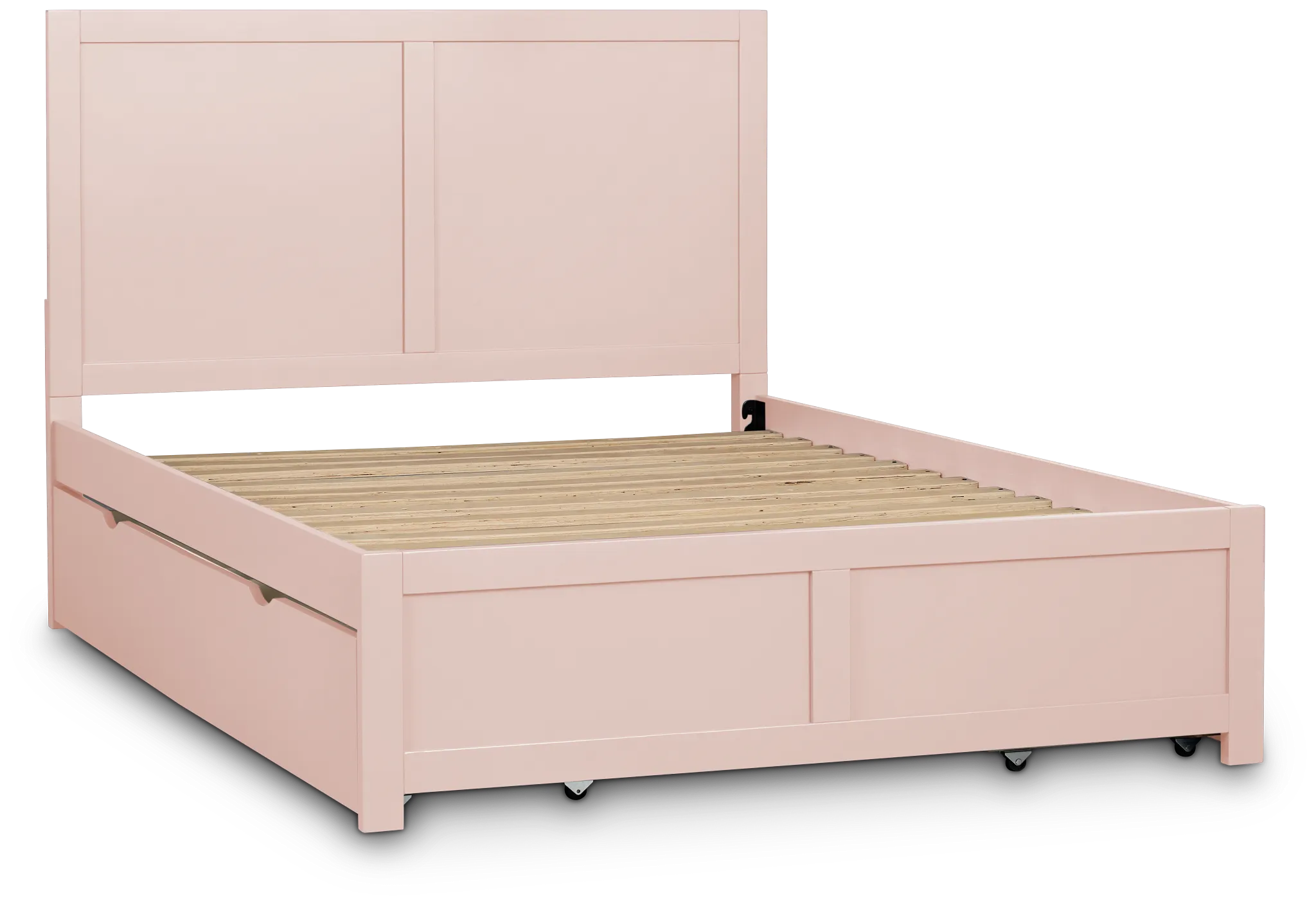 Charleston Pink Panel Bed With 4 Storage Drawers