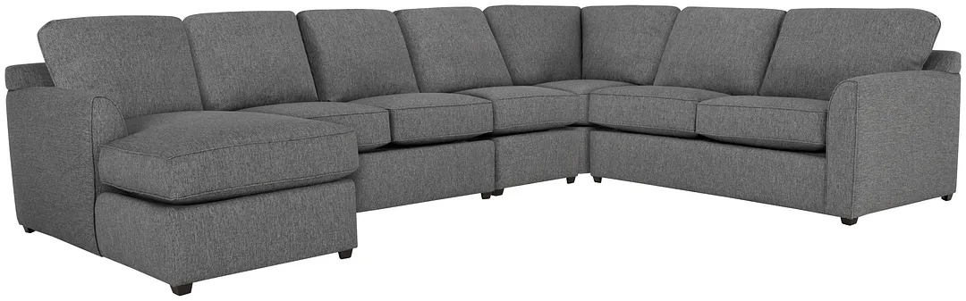 Asheville Gray Cool Mfoam Left Chaise Memory Foam Sleeper Sectional