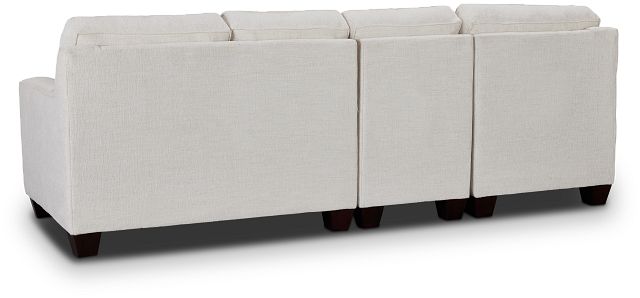Andie White Fabric Small Left Chaise Sectional