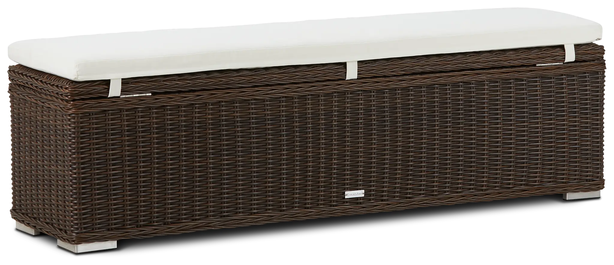 Southport White Woven Dining Bench Southport White Woven Dining Bench