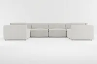 Destin Maguire Ivory Fabric 8-piece Modular Sectional