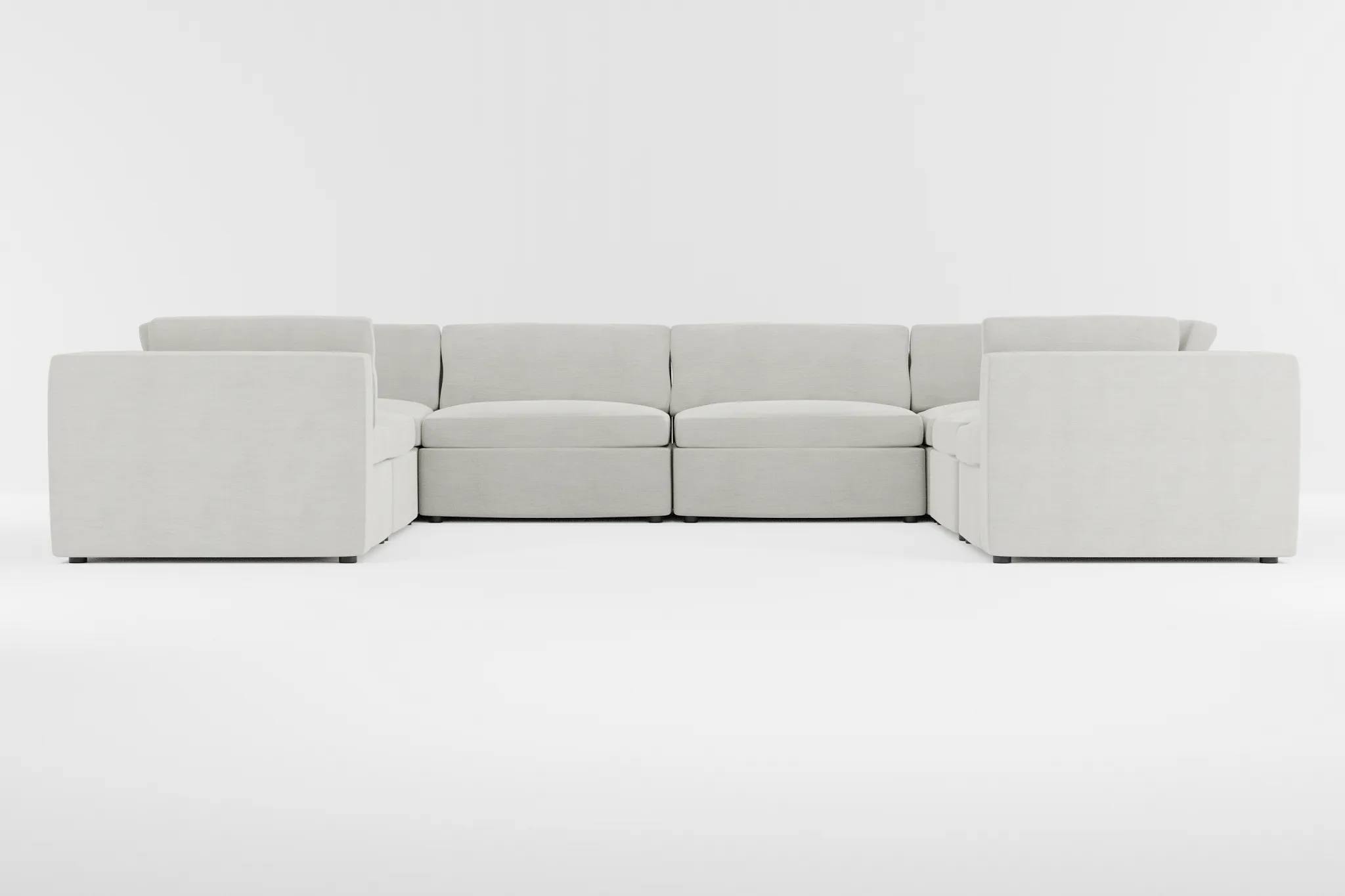 Destin Maguire Ivory Fabric 8-piece Modular Sectional