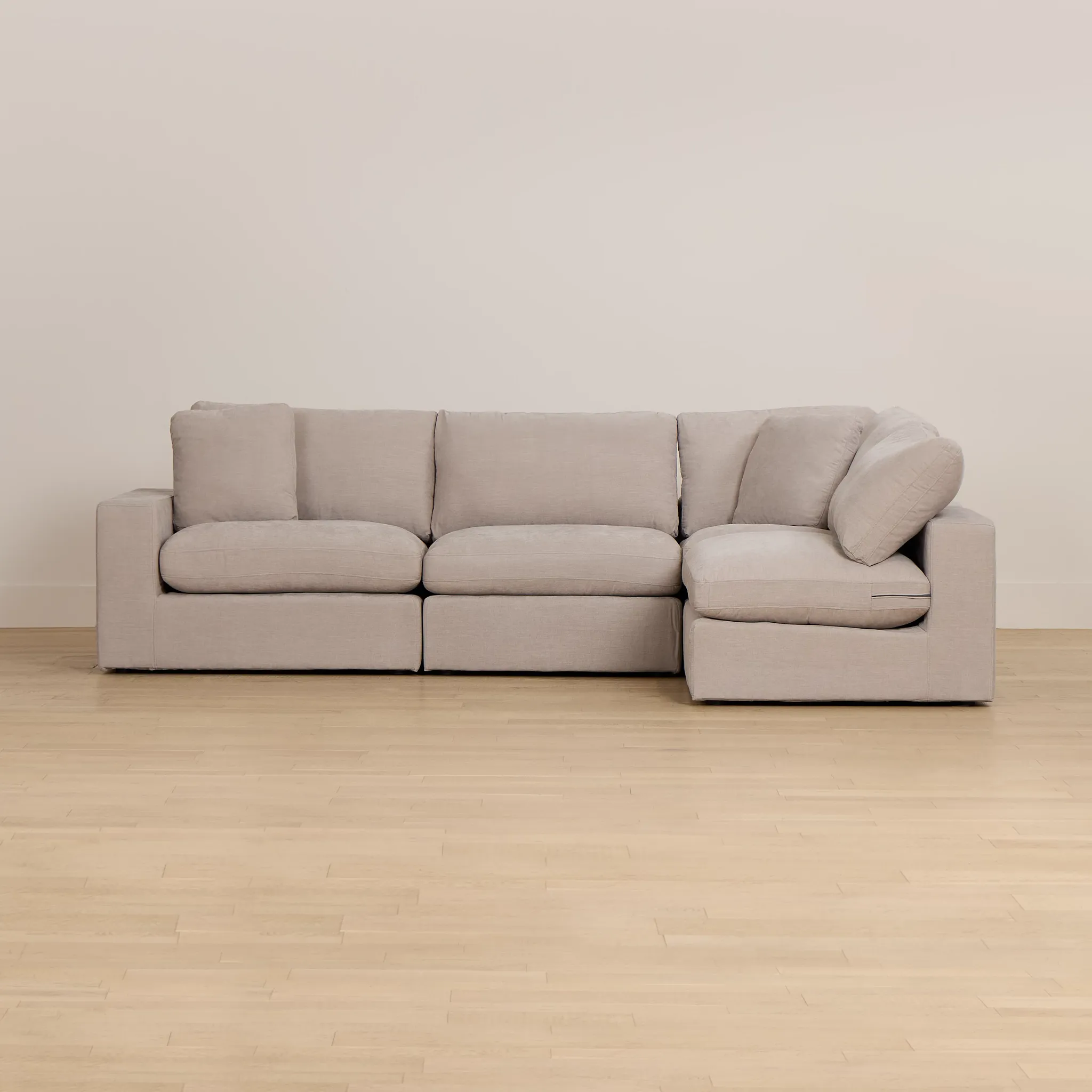 Breeze Taupe Fabric 4-piece Modular Sectional