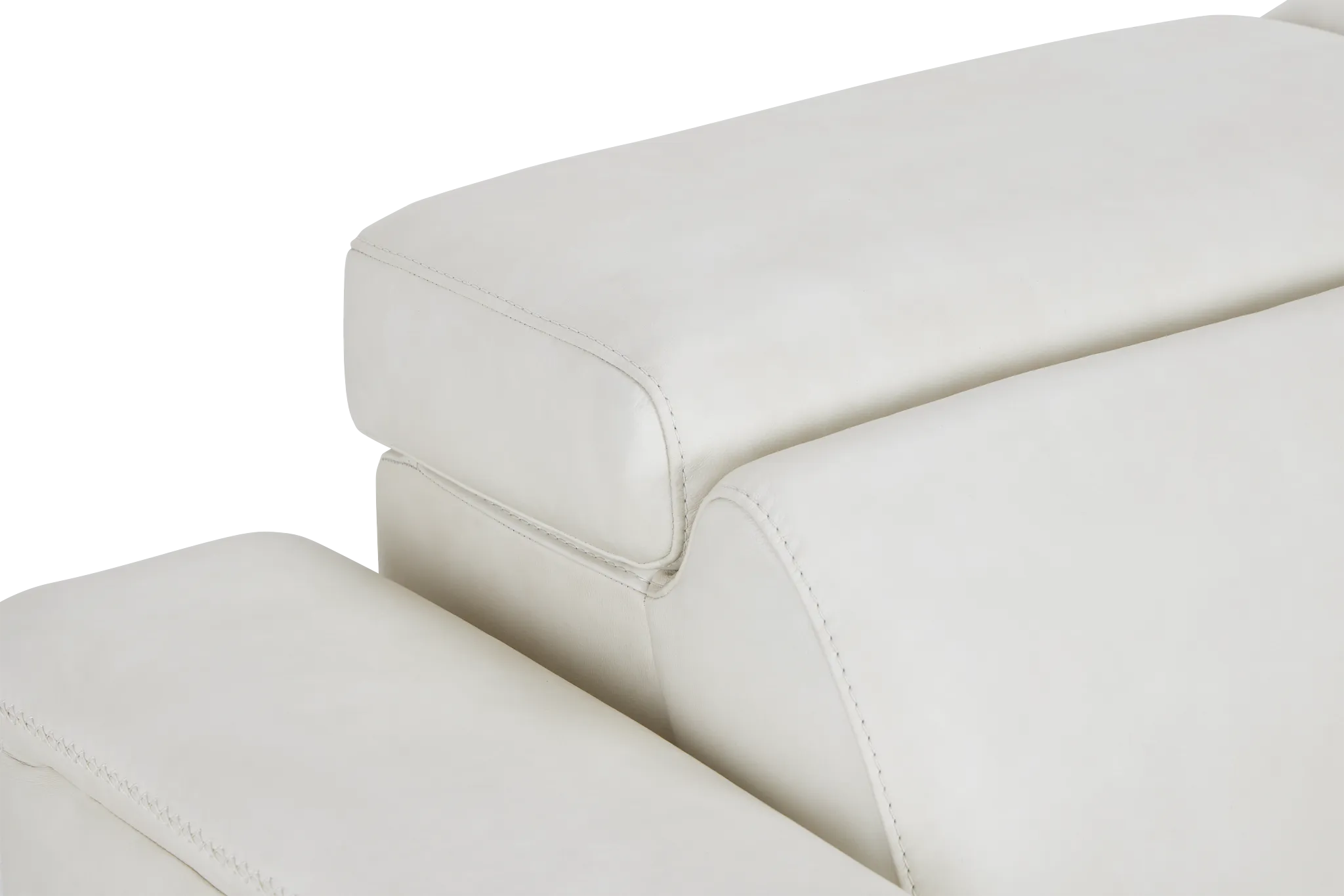 Ainsley White Leather Power Reclining Sofa