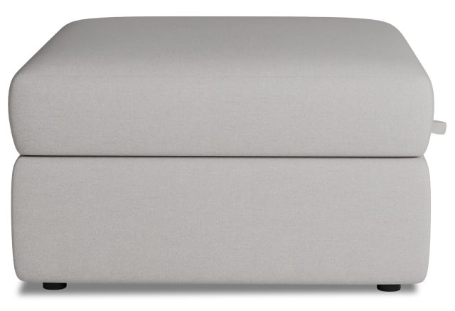 Citymod Light Gray Fabric Storage Ottoman