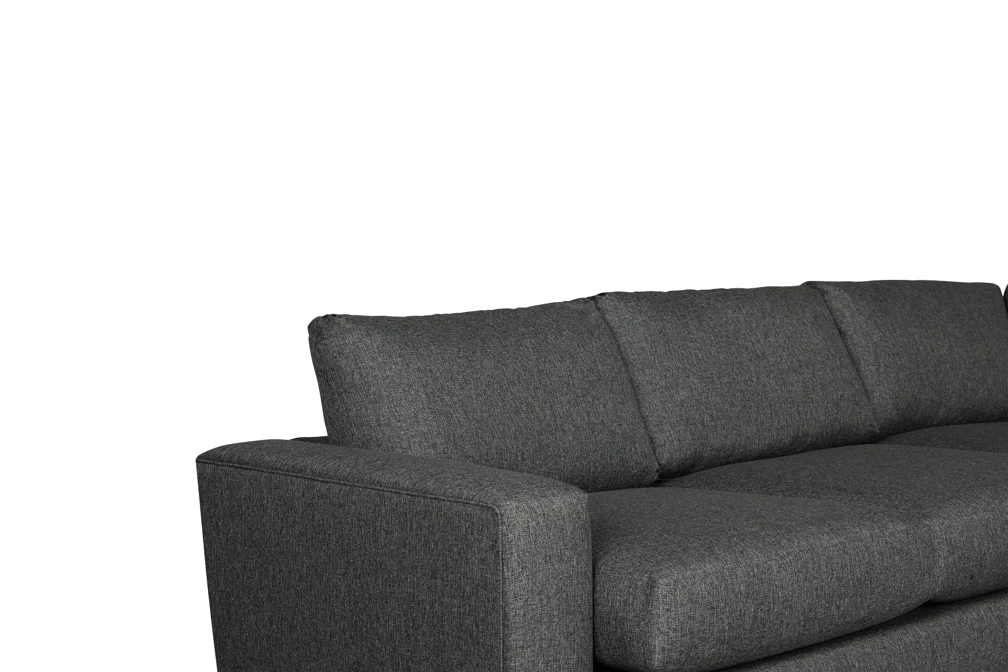 Brantley Dark Gray Fabric Medium Two-arm Sectional