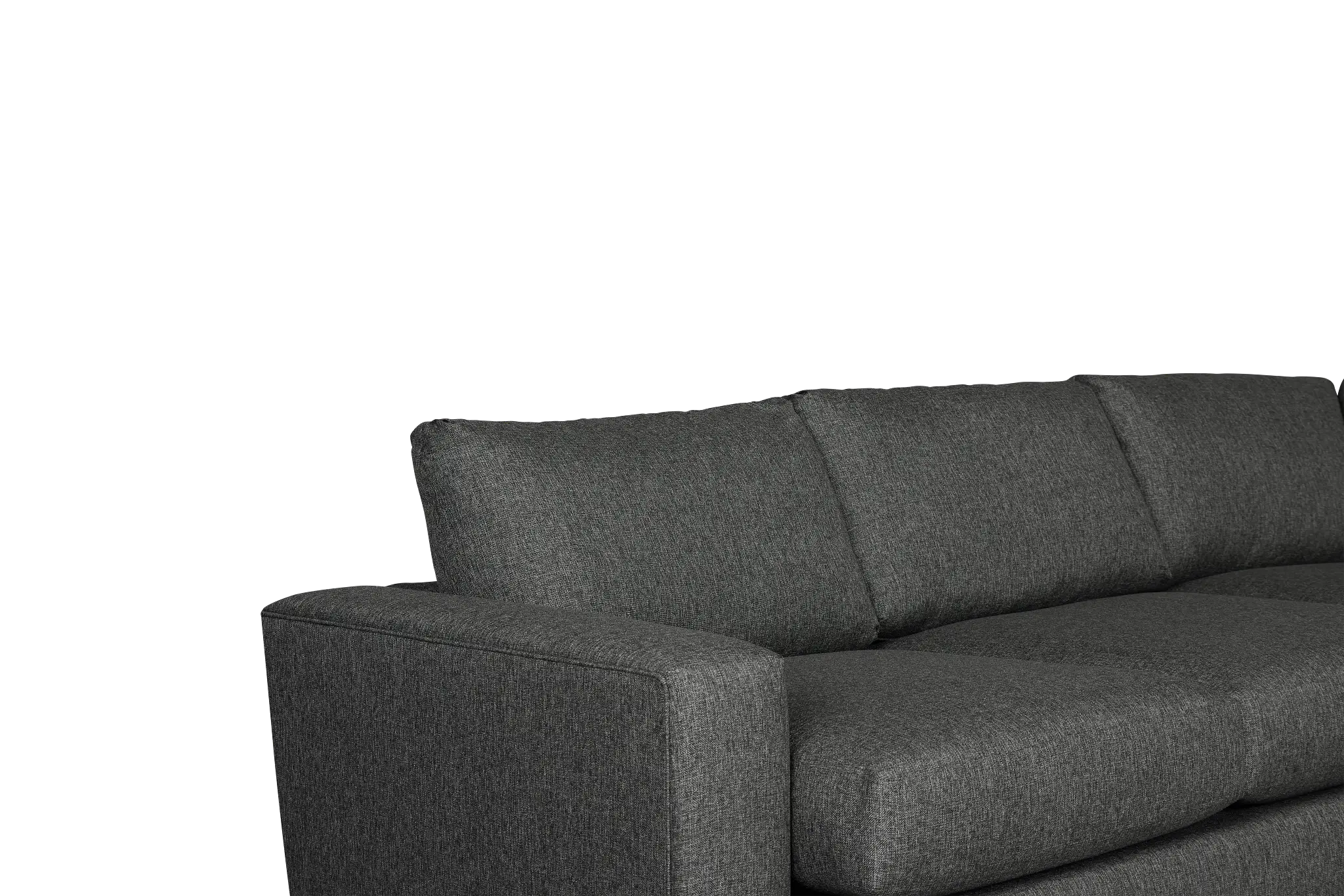Brantley Dark Gray Fabric Medium Two-arm Sectional Brantley Dark Gray Fabric Medium Two-arm Sectional