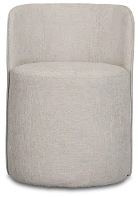 Ryan Light Gray Castored Upholstered Side Chair