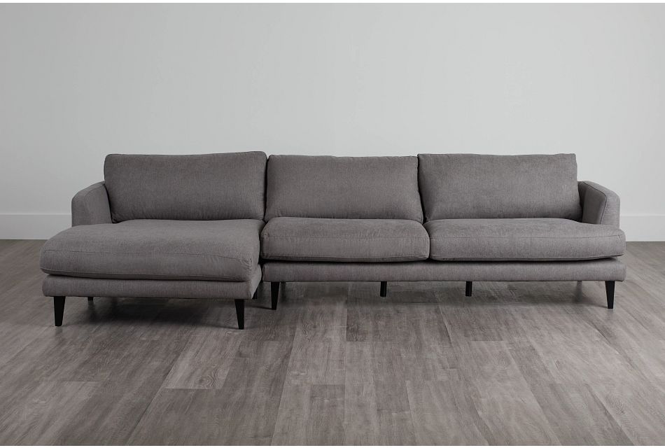 Fremont Gray Fabric Left Chaise Sectional Living Room Sectionals City Furniture Fremont Gray Fabric Left Chaise, Fremont Sleeper Sectional Sofa Bed Loveseat With Storage Chaise