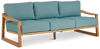 Tobago Light Tone Sofa With Teal Cushions
