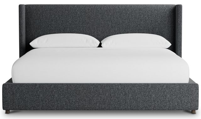 Captiva Delray Dark Gray 48" Upholstered Shelter Bed