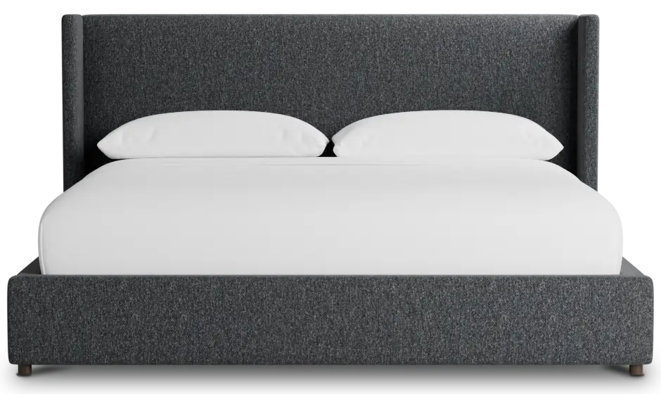 Captiva Delray Dark Gray 48" Upholstered Shelter Bed Captiva Delray Dark Gray 48" Upholstered Shelter Bed