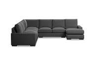 Edgewater Delray Dark Gray Large Right Chaise Sectional