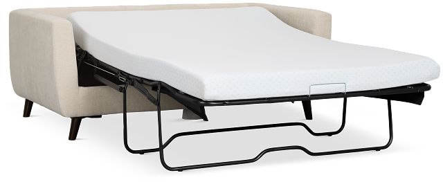 Indie Beige Fabric Memory Foam Sleeper