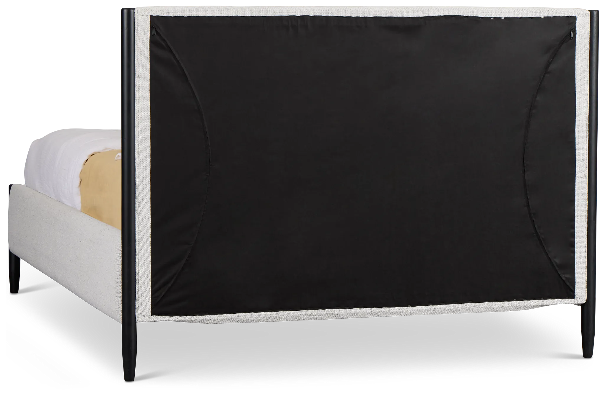 Stockton Black Uph Panel Bed