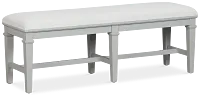 Cape Cod Gray Upholstered Dining Bench