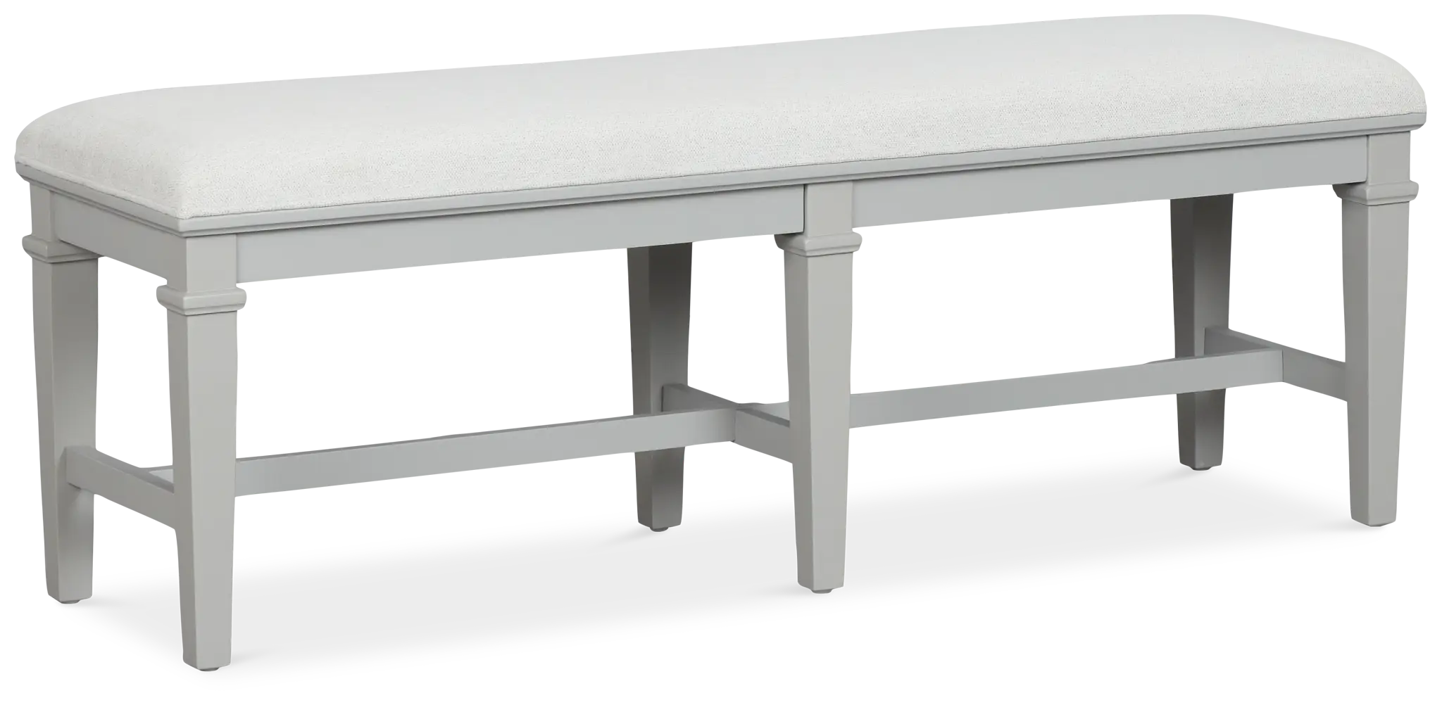 Cape Cod Gray Upholstered Dining Bench Cape Cod Gray Upholstered Dining Bench