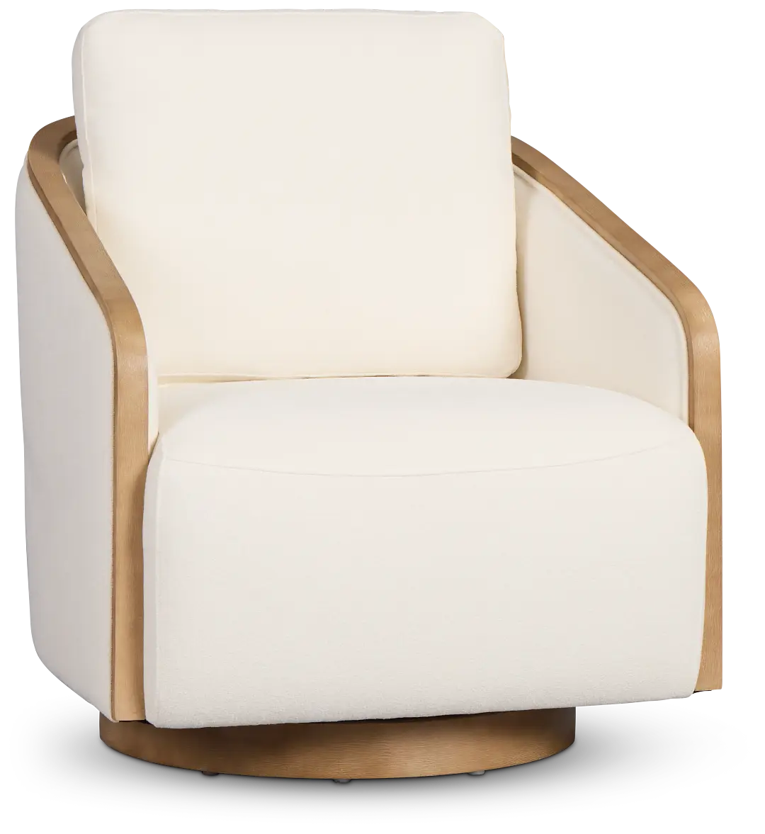 Campbell White Fabric Swivel Accent Chair Campbell White Fabric Swivel Accent Chair