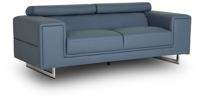 Drew Dark Blue Micro Sofa (2)