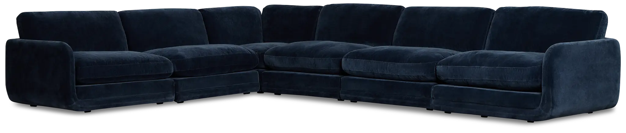 Jules Dark Blue Velvet 6-piece Modular Sectional Jules Dark Blue Velvet 6-piece Modular Sectional