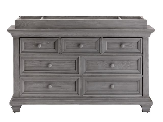 gray changing table dresser