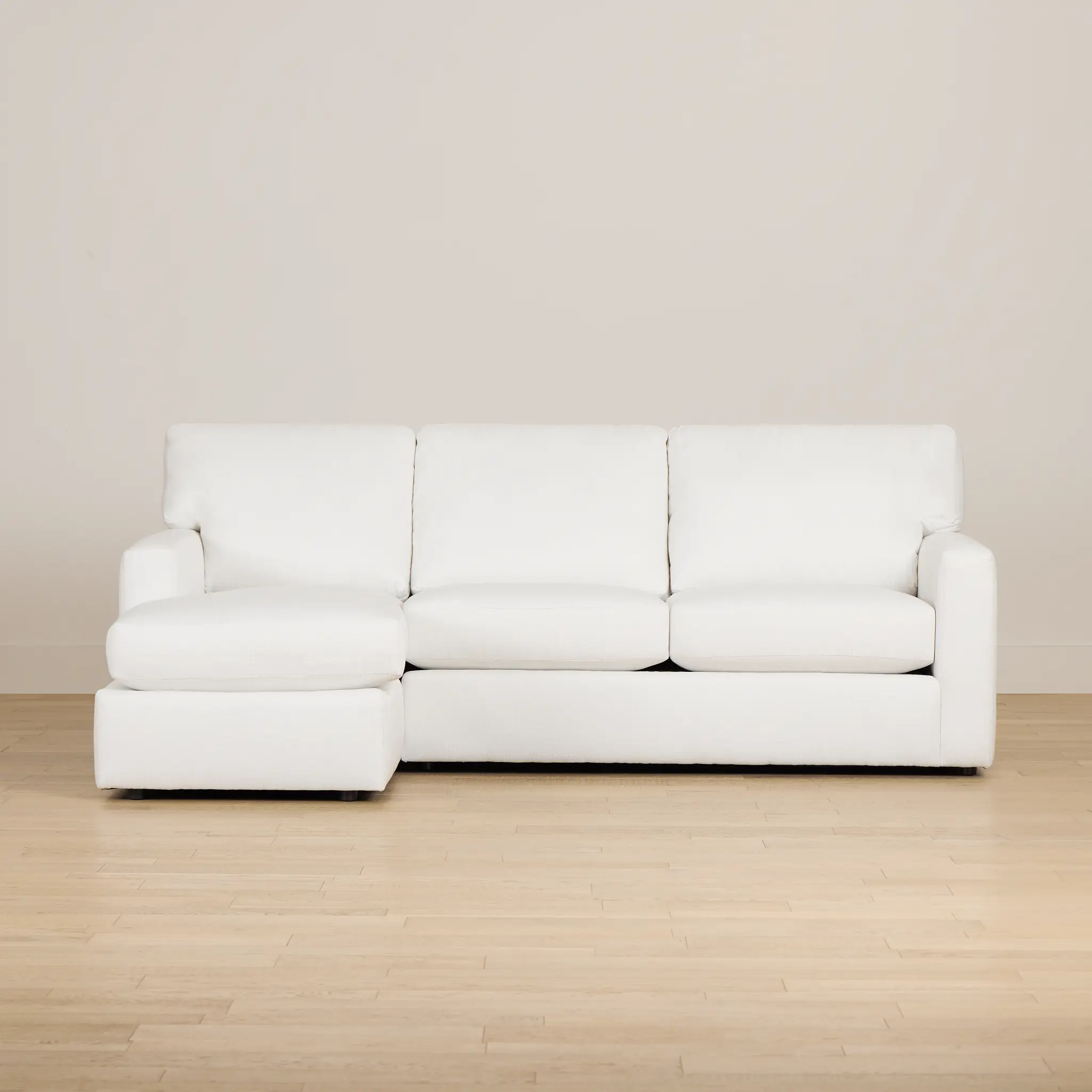 Rhodes White Fabric Left Chaise Sectional Rhodes White Fabric Left Chaise Sectional