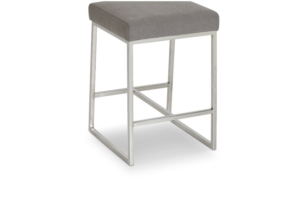 Miami Grayfabric 24" Backless Barstool