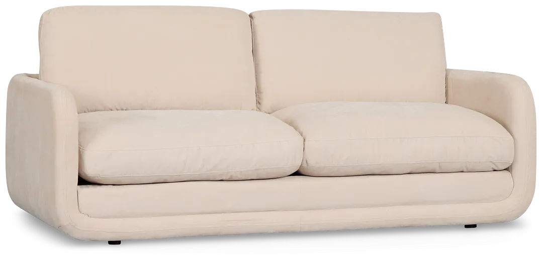 Jules Ivory Velvet Sofa