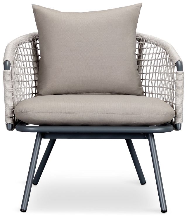 Antigua Gray Rope Arm Chair