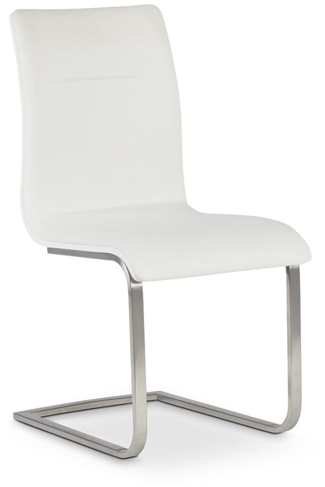 Drake White Upholstered Side Chair