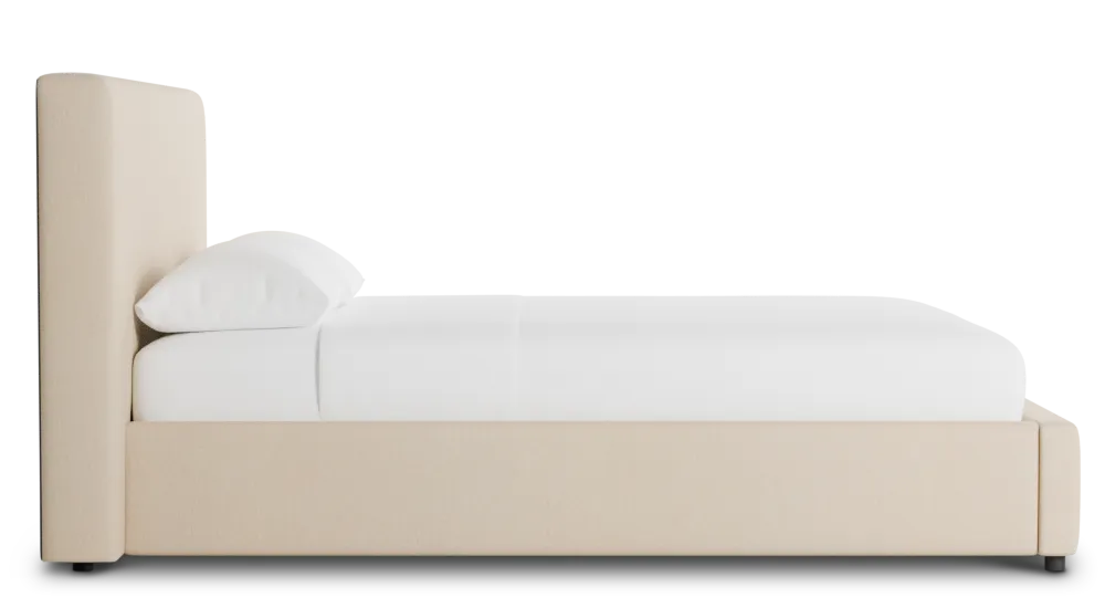 Grayton Peyton Beige 44" Upholstered Platform Bed