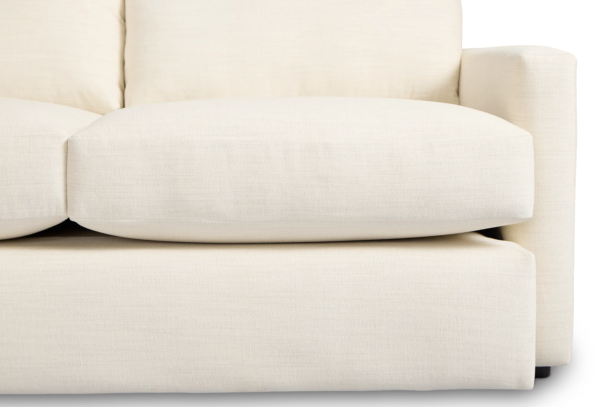 Noah Ivory Fabric Medium Two-arm Sectional