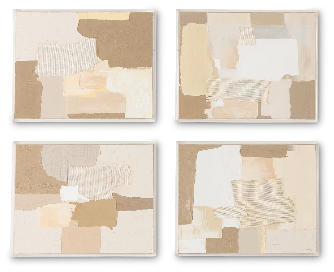 Joella Multicolored Set Of 4 Canvas Wall Art