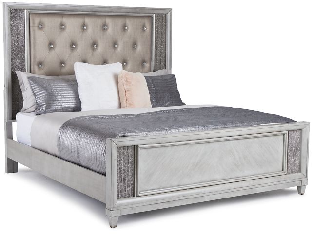 Viviana Silver Panel Bed