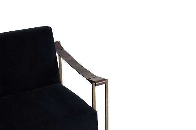 Dekker Black Fabric Accent Chair