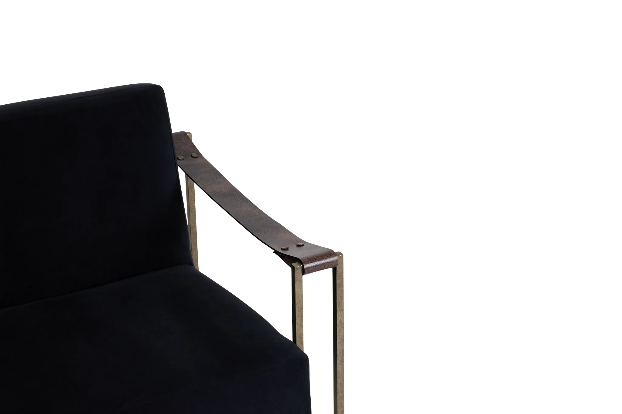 Dekker Black Fabric Accent Chair