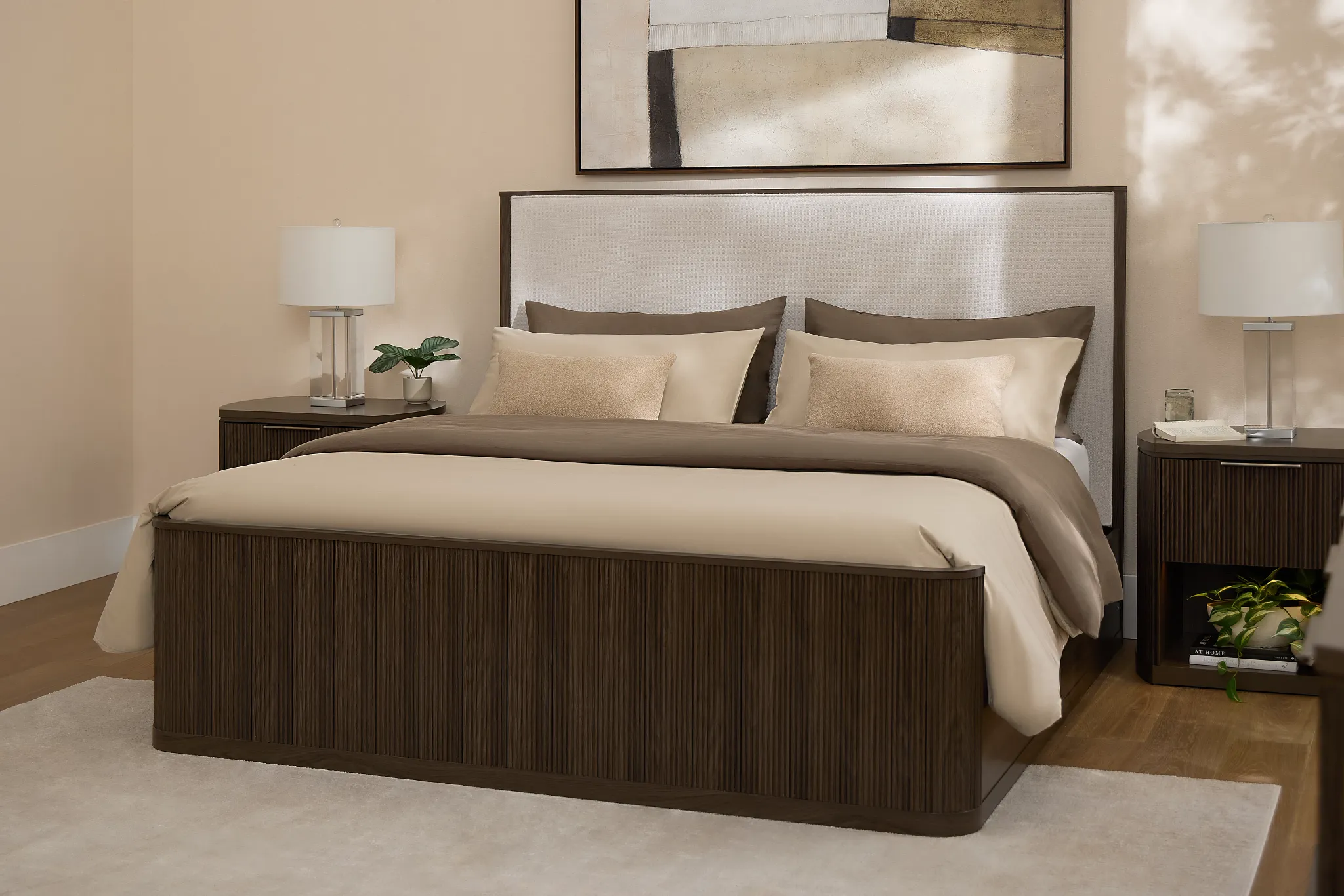 Camden Dark Tone Uph Panel Bed