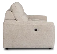 Hendrix Light Taupe Fabric Power Extension Chaise Sofa