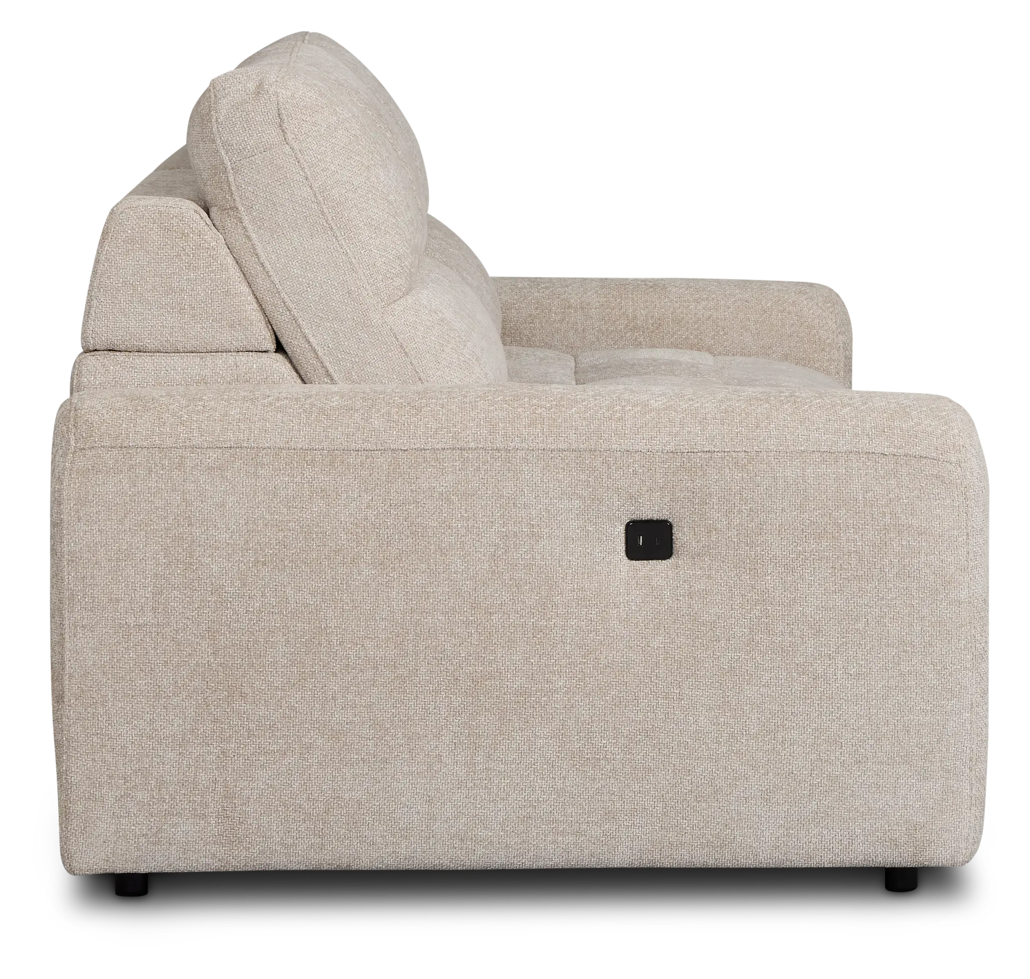 Hendrix Light Taupe Fabric Power Extension Chaise Sofa Hendrix Light Taupe Fabric Power Extension Chaise Sofa