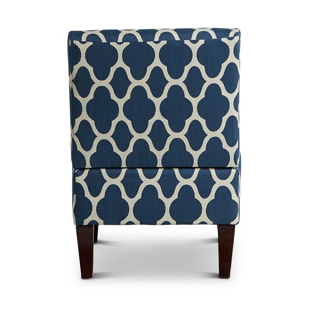 Comet Dark Blue Fabric Accent Chair (3)